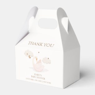 Cute Simple Princess Swan Moon Star Baby Shower Favour Box