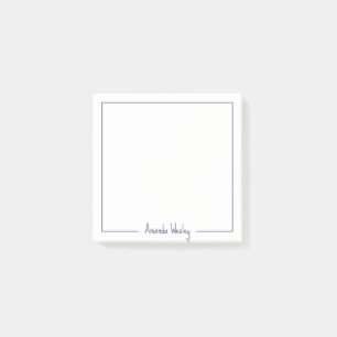 Cute Simple Purple Monogram Full Name Post-it Notes