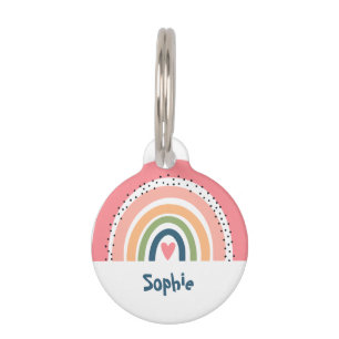 CUTE SIMPLE RAINBOW BOHO PET TAG