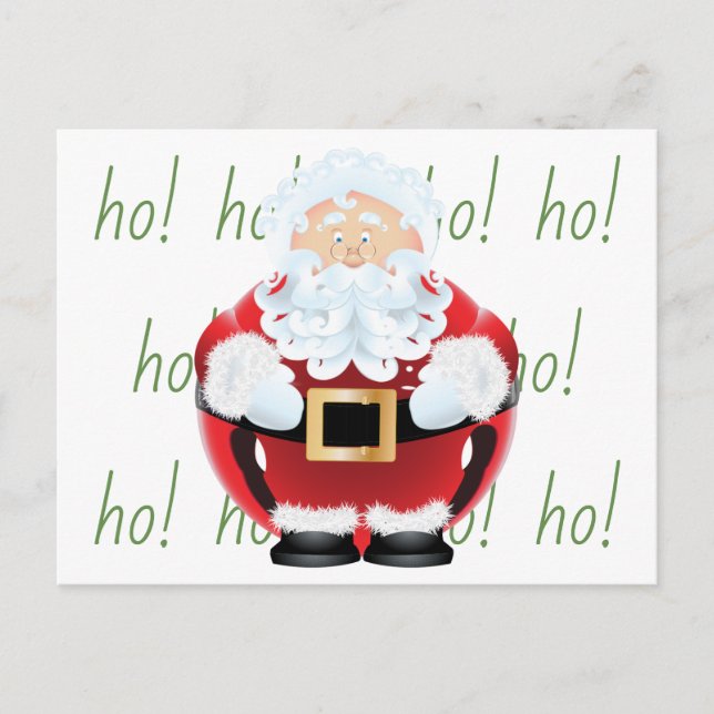 Cute Simple Santa Claus Christmas Holiday Postcard (Front)