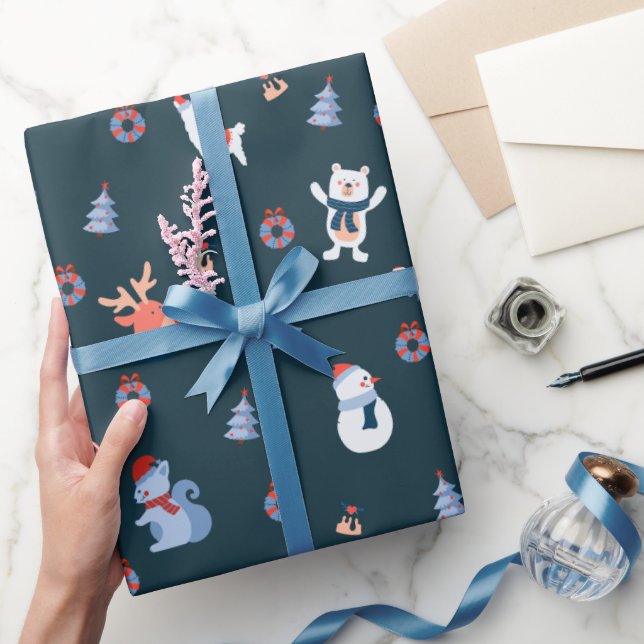 Cute Simple scandi winter Christmas pattern  Wrapping Paper (Gifting)