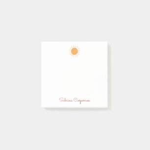 Cute simple sunshine personalised  post-it notes