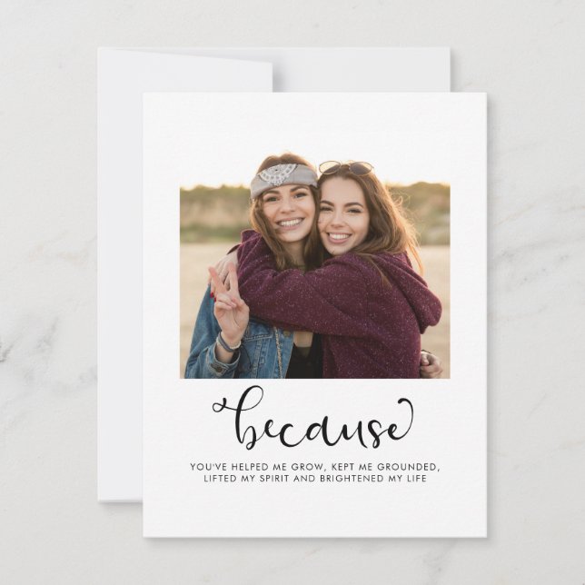 Cute Simple Will You Be My Bridesmaid Photo (Front)