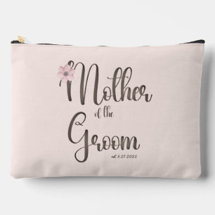 Cute Simplistic Pink Ivory Mother of the Groom Accessory Pouch