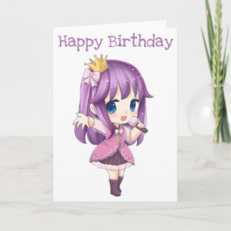 Cute Singer Happy Birthday Card