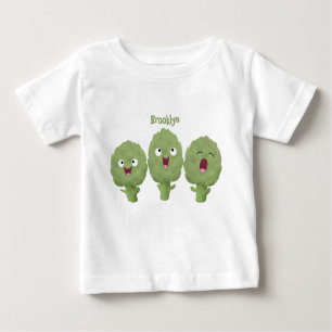 Cute singing artichokes vegetable cartoon  baby T-Shirt