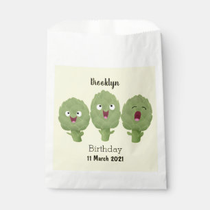 Cute singing artichokes vegetable cartoon favour bag