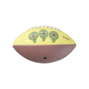 Cute singing artichokes vegetable cartoon football