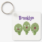 Cute singing artichokes vegetable cartoon