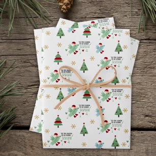 Cute Singing Bird, Green and Red Go Vegan  Wrapping Paper Sheet