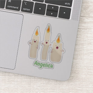 Cute singing candle trio cartoon