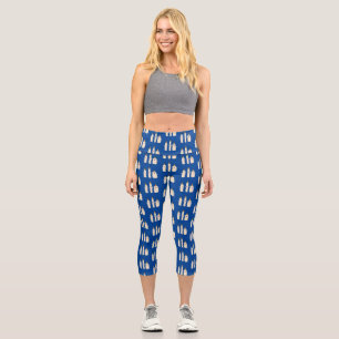 Cute singing candle trio cartoon capri leggings