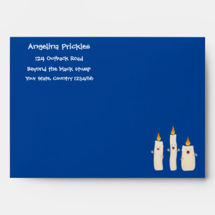 Cute singing candle trio cartoon envelope
