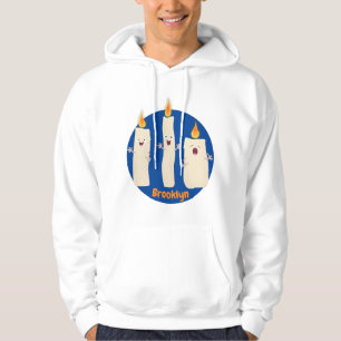 Cute singing candle trio cartoon hoodie