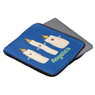 Cute singing candle trio cartoon laptop sleeve