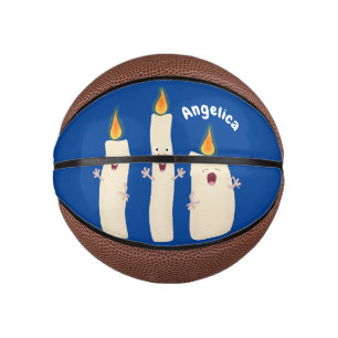 Cute singing candle trio cartoon mini basketball