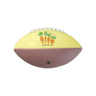 Cute singing carrot quartet cartoon illustration football