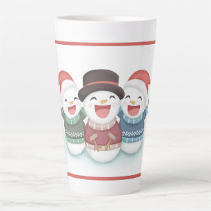 Cute Singing Snowman Latte Mug