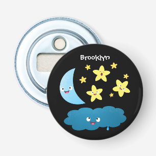 Cute singing stars, moon and cloud cartoon bottle opener