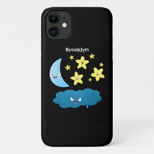 Cute singing stars, moon and cloud cartoon iPhone 11 case