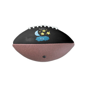 Cute singing stars, moon and cloud cartoon football