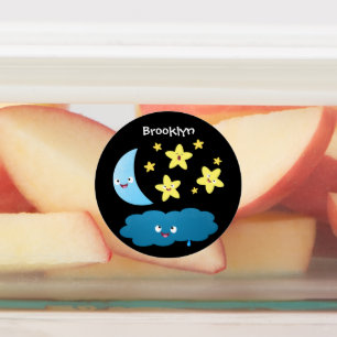 Cute singing stars, moon and cloud personalised