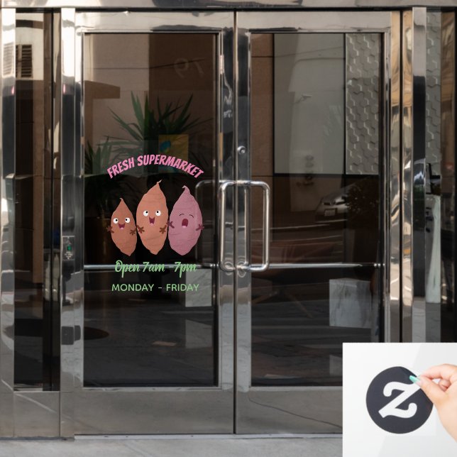 Cute singing sweet potatoes cartoon vegetables (Office Door)