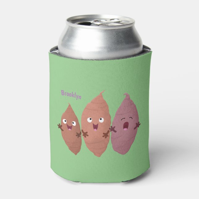 Cute singing sweet potatoes cartoon vegetables can cooler (Can Front)