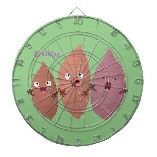 Cute singing sweet potatoes cartoon vegetables dartboard