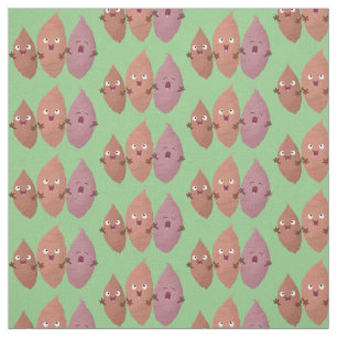 Cute singing sweet potatoes cartoon vegetables fabric
