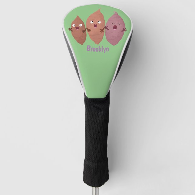 Cute singing sweet potatoes cartoon vegetables golf head cover (Front)