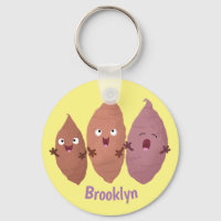 Cute singing sweet potatoes cartoon vegetables