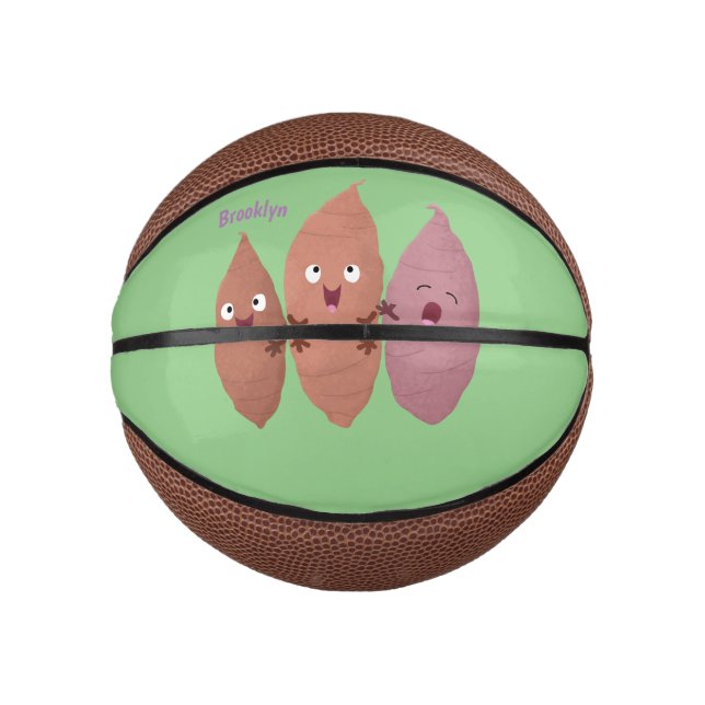 Cute singing sweet potatoes cartoon vegetables mini basketball (Front)