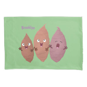 Cute singing sweet potatoes cartoon vegetables pillowcase