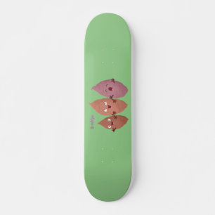 Cute singing sweet potatoes cartoon vegetables skateboard