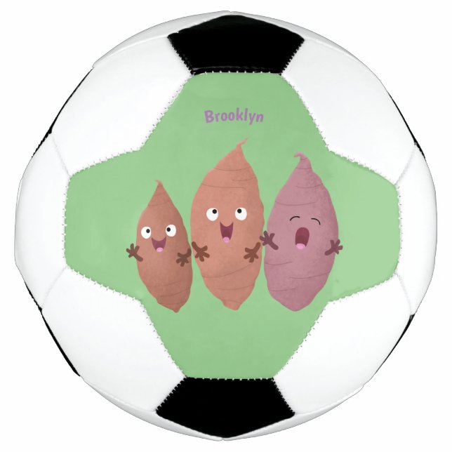 Cute singing sweet potatoes cartoon vegetables soccer ball (Front)