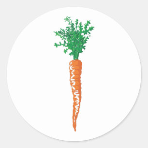 Cute single Carrot Easter design Classic Round Sticker