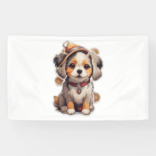 Cute single-dog Stickers Banner