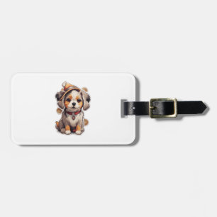 Cute single-dog Stickers Luggage Tag