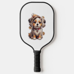 Cute single-dog Stickers Pickleball Paddle