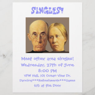 Cute Singles Party Promotional Flyers Template