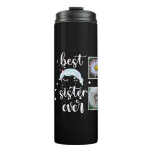 Cute Sister Photo Template Thermal Tumbler