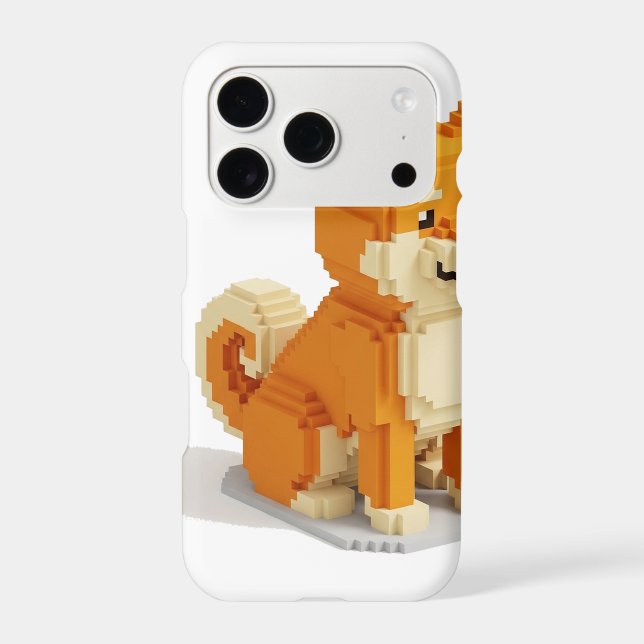 Cute Sitting Shiba Inu iPhone Case (Back)