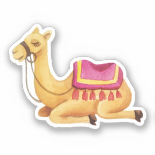 Cute Sitting Watercolor Camel Sticker