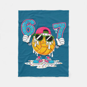 Cute Six Drip Seven 67 Cream 6 Basketball 7 Ice Fleece Blanket