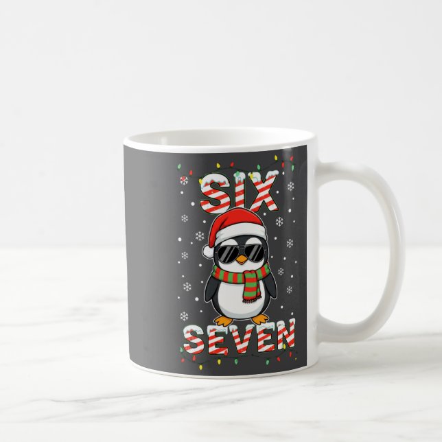 Cute Six Seven 67 Penguin Kids Christmas Holiday L Coffee Mug (Right)