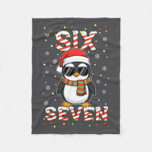 Cute Six Seven 67 Penguin Kids Christmas Holiday L Fleece Blanket