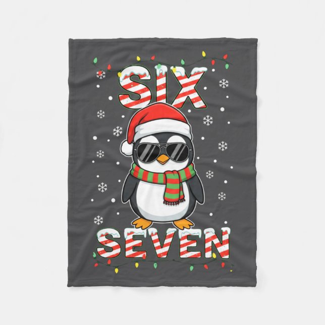 Cute Six Seven 67 Penguin Kids Christmas Holiday L Fleece Blanket (Front)