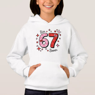 Cute Six Seven Meme – Pink & Red 6 7 with Hearts