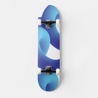 Cute Skateboard with Abstract Geometric Background